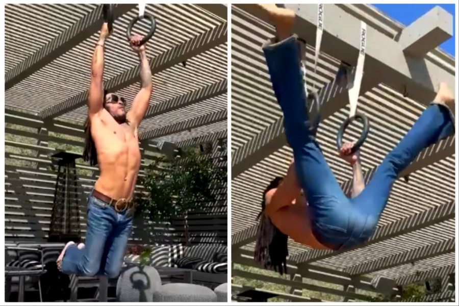 PEVAČ ZA KOJIM LUDUJU SRPKINJE POKAZAO KAKVIM TELOM RASPOLAŽE: Vežba isključivo u farmerkama, a zapanjićete se kad saznate koliko godina puni! (VIDEO)