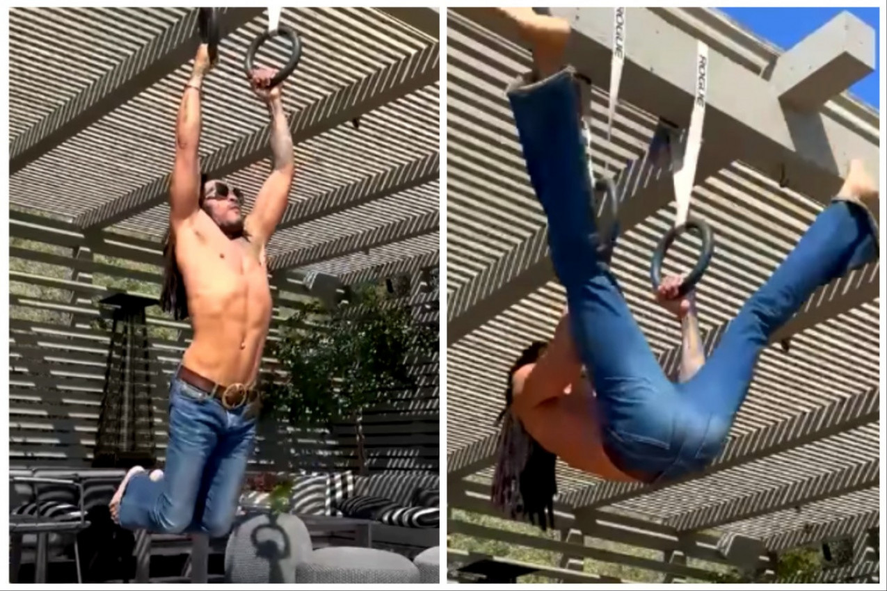 PEVAČ ZA KOJIM LUDUJU SRPKINJE POKAZAO KAKVIM TELOM RASPOLAŽE: Vežba isključivo u farmerkama, a zapanjićete se kad saznate koliko godina puni! (VIDEO)