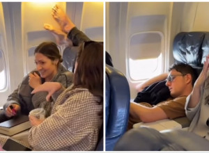 TOKOM AVIONSKOG LETA MOMAK IZA NJE JE DIGAO NOGE I URADIO OVO: Način na koji mu se osvetila je genijalan, svi su snimali! (VIDEO)