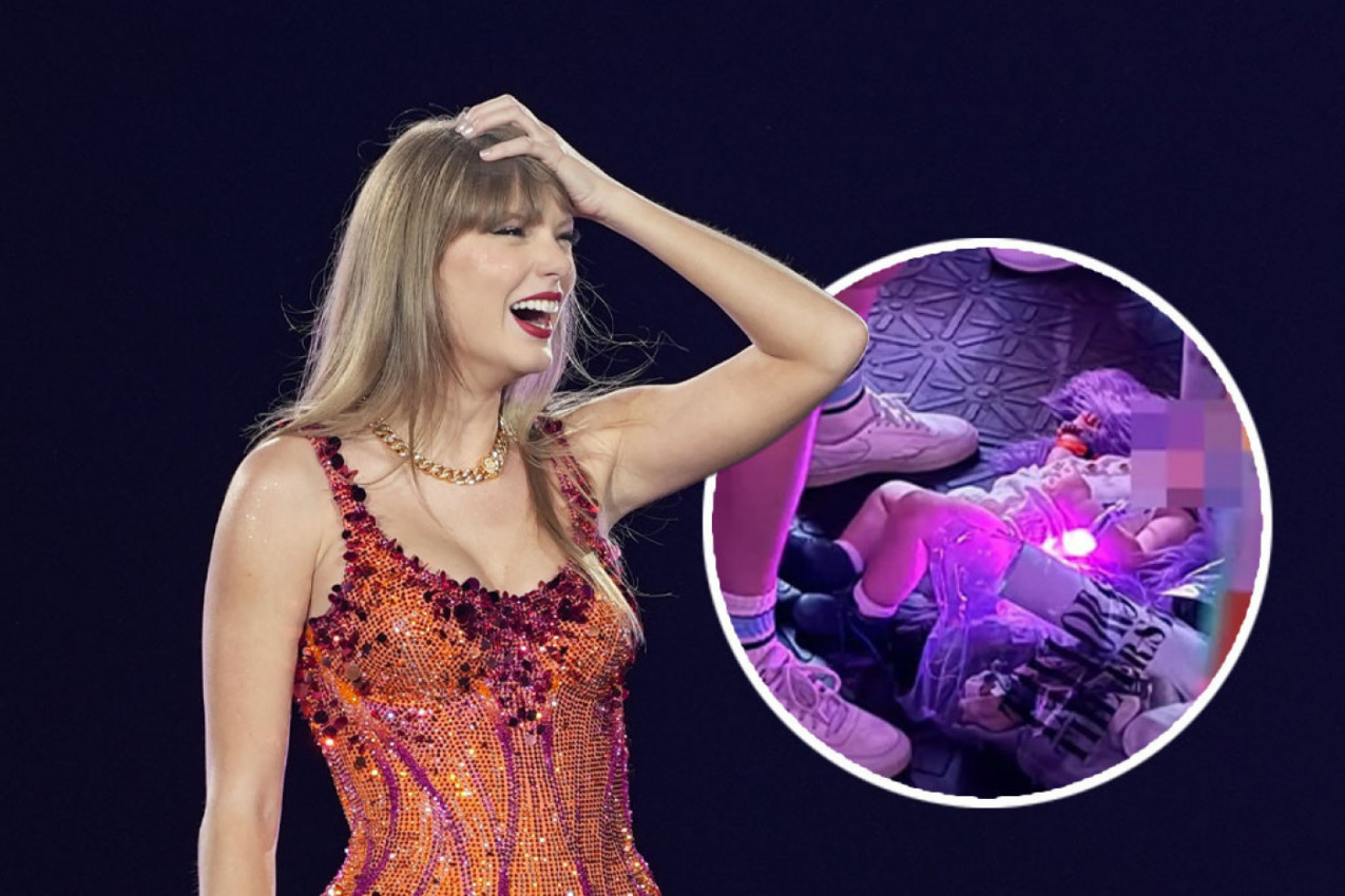 DA NE BI PROPUSTILA KONCERT, BEBU STAVILA NA POD: Dete svi preskaču da bi mama đuskala! (FOTO)