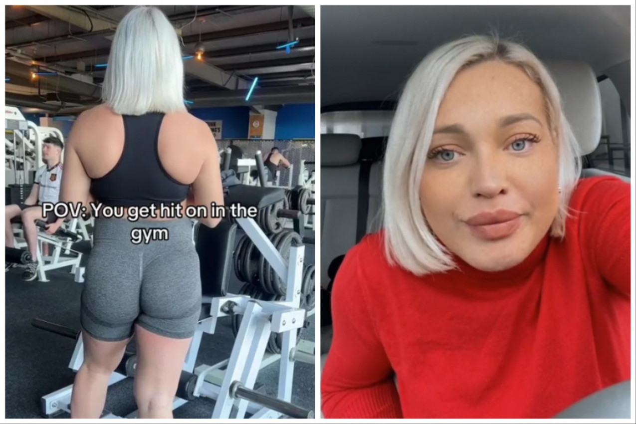 MARIJA AKTIVNO VEŽBA U TERETANI: Muškarac je najzad skupio hrabrost da joj priđe, ona se okrenula i usledio je šok!