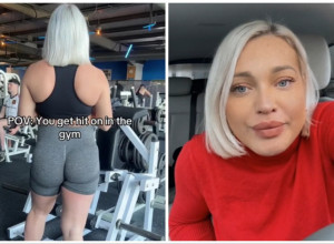 MARIJA AKTIVNO VEŽBA U TERETANI: Muškarac je najzad skupio hrabrost da joj priđe, ona se okrenula i usledio je šok!