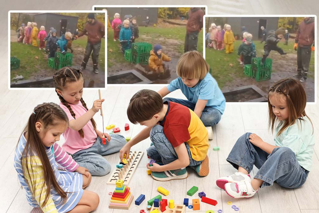 KOD NAS DECU SKLANJAJU SA KIŠE I BLATA, DOK U DANSKOJ RADE OVO: Snimak iz vrtića šokira Srbe, a evo šta je poenta