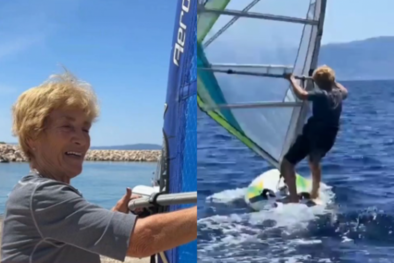SRBI SNIMILI NEVEROVATNU BAKU U GRČKOJ: Ima 86 godina i duh devojčice - a najviše voli da uzjaše talase! (VIDEO)
