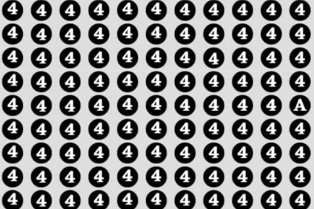 VI STE GENIJE AKO ZA MANJE OD SEDAM SEKUNDI MOŽETE DA PRONAĐETE SLOVO A: Pravi test vaše inteligencije (FOTO)