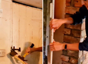 RENOVIRALI SU KUĆU I KAD SU UDARILI U ZID ZAČUO SE JEZIV ZVUK: Vilice su im se zatresle od šoka kada su ovo ugledali - nisu smeli da kroče dalje! (VIDEO)