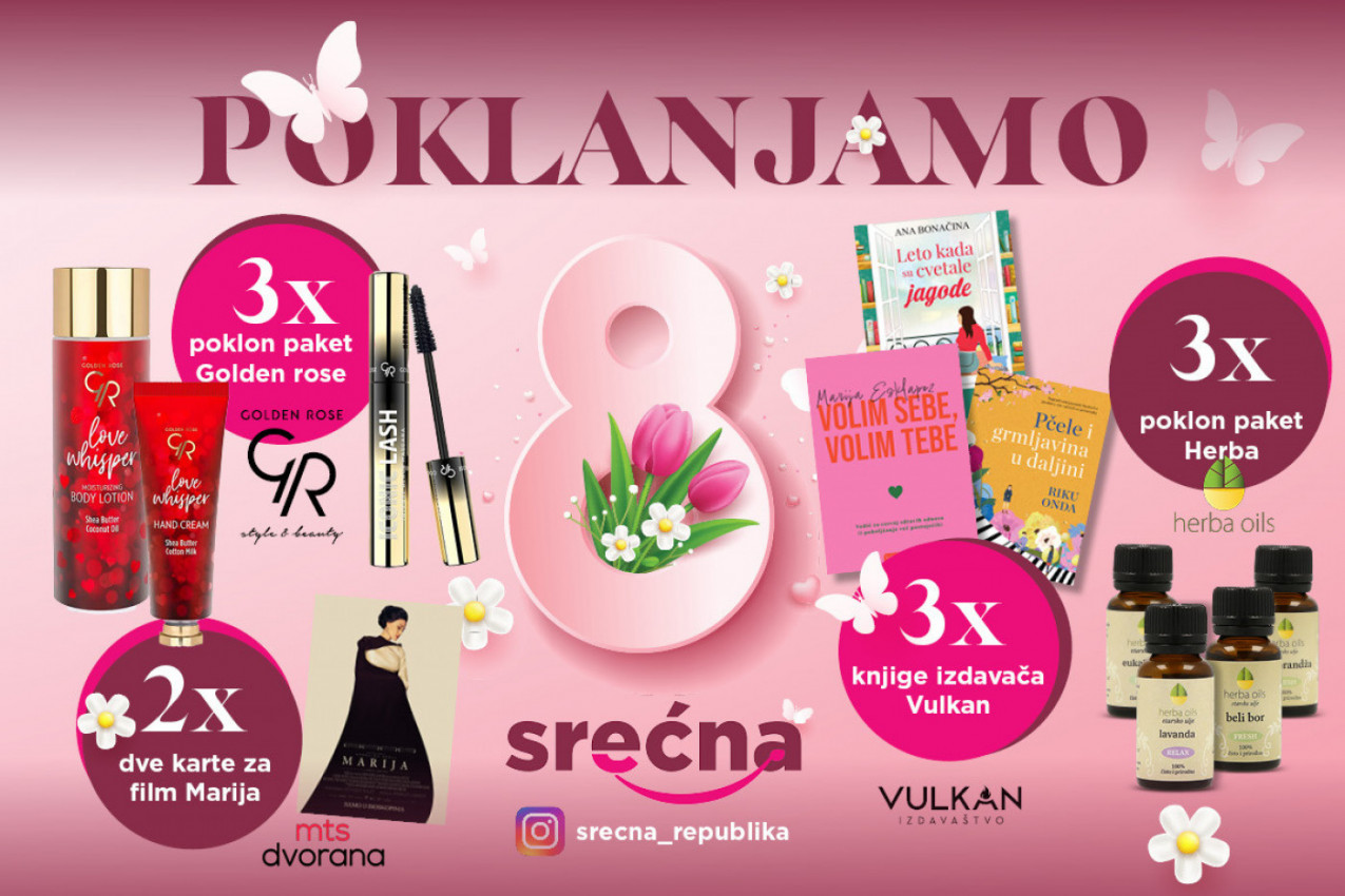 Srećna Republika daruje za 8. mart - saznajte sve na Instagram stranici srecna_republika!