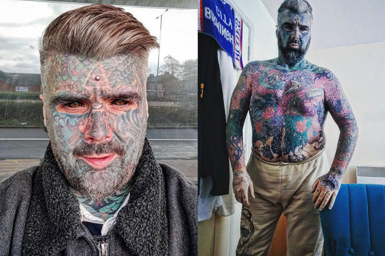 Kralj zemlje mastila u problemu - Najistetoviraniji Britanac, koji je svaki centimetar tela prekrio crtežima, požalio se da u prevozu niko neće da sedi pored njega -da li biste vi?