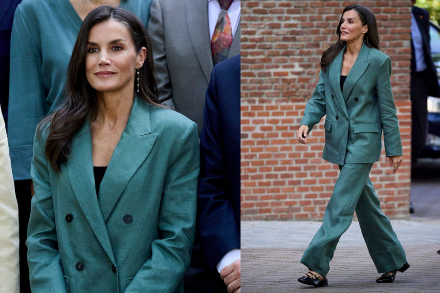 Kraljica Leticija u ultrašik zelenom odelu koje laska svakoj figuri