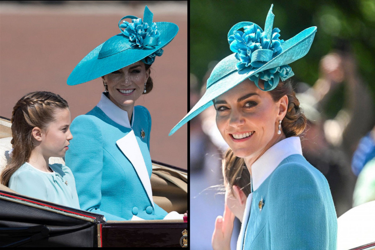 Kejt Midlton je zablistala u tirkiznom na Kraljevoj rođendanskoj paradi u Londonu, vozila se u kočijama sa decom, a lepotom se istakla princeza Šarlot.