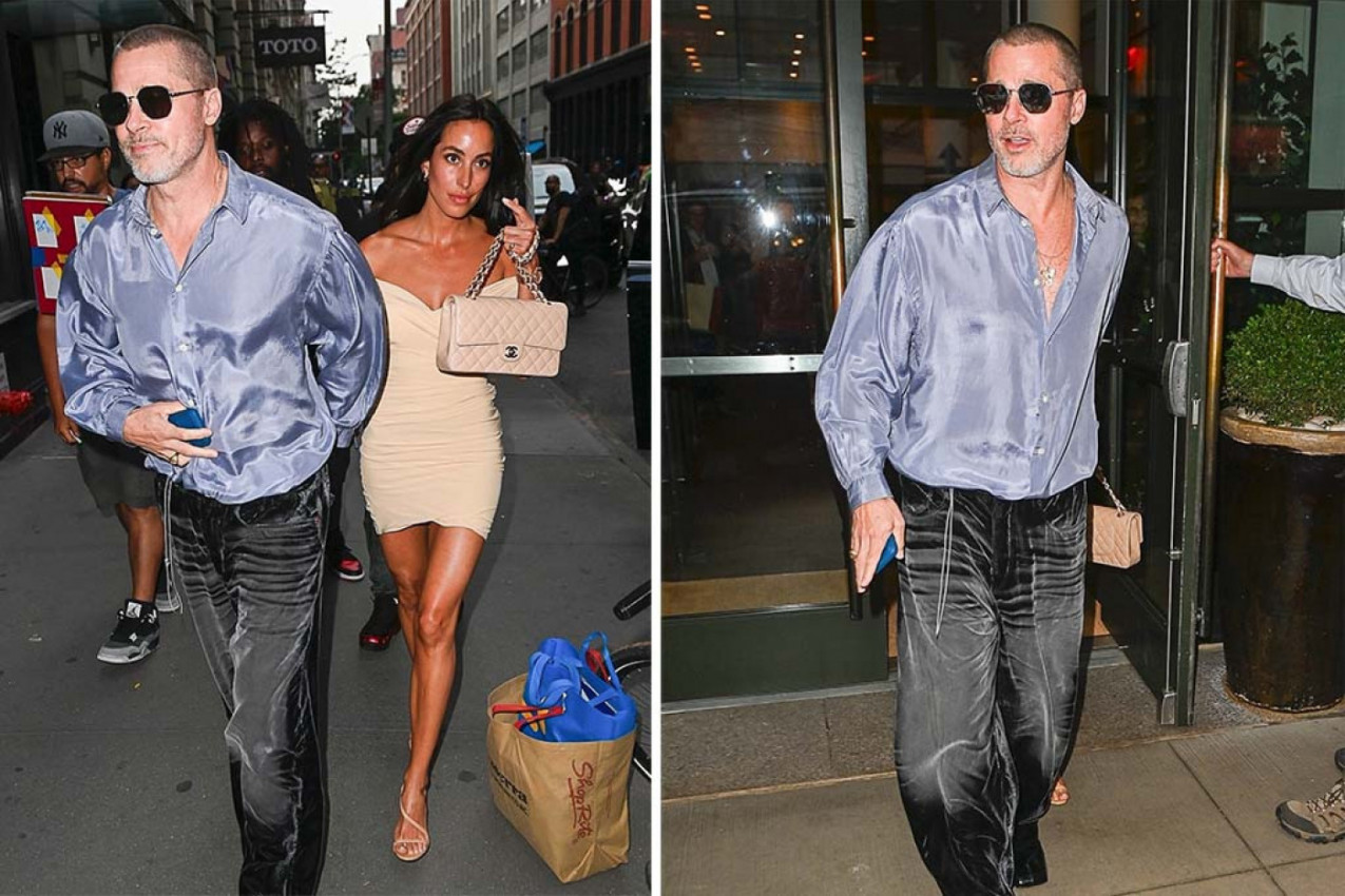 Bred Pit izveo devojku na večeru u svilenoj košulji i pantalonama, kako vam se dopada?