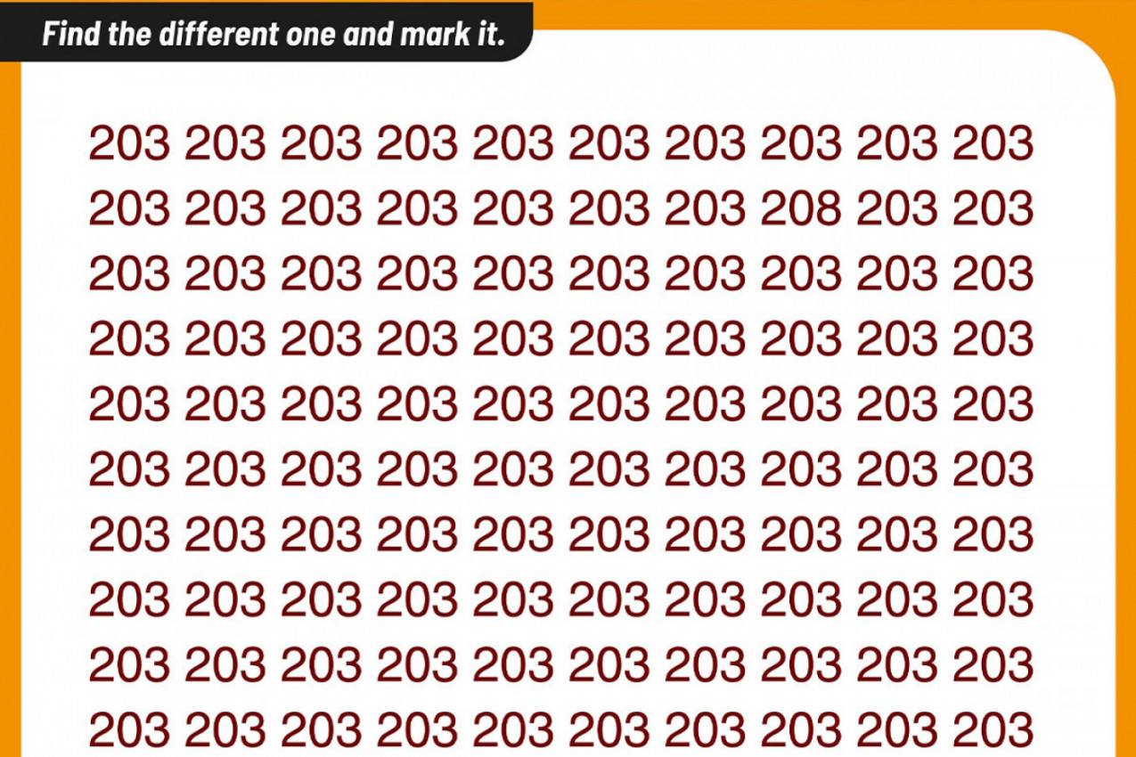 IMATE 9 SEKUNDI DA PRONAĐETE JEDINI "POGREŠAN" BROJ, DOKAŽITE DA VAM JE VID SAVRŠEN:  Samo 3 odsto ljudi može ovo da uradi! (FOTO)