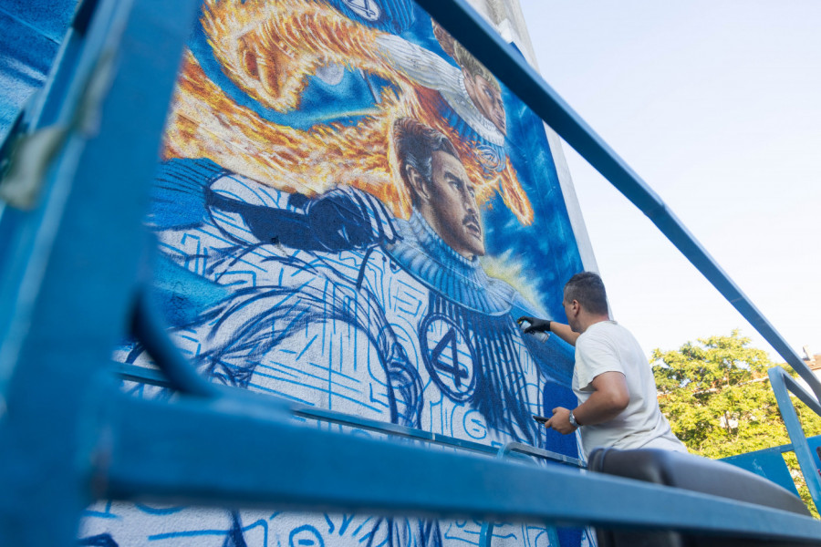 MURAL POSVEĆEN NOVOM MARVELOVOM HITU "FANTASTIČNA 4: PRVI KORACI" OSVANUO U BEOGRADU: Čista umetnost u čast filma! (VIDEO)