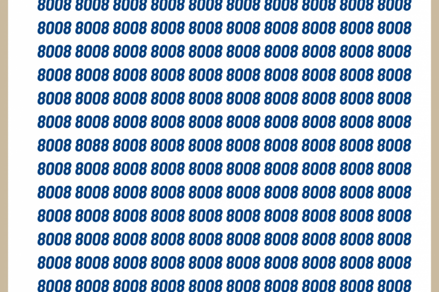 OD OVE MOZGALICE MOŽE DA SE ZAVRTI U GLAVI: Imate samo 12 sekundi da pronađete broj koji se razlikuje (FOTO)