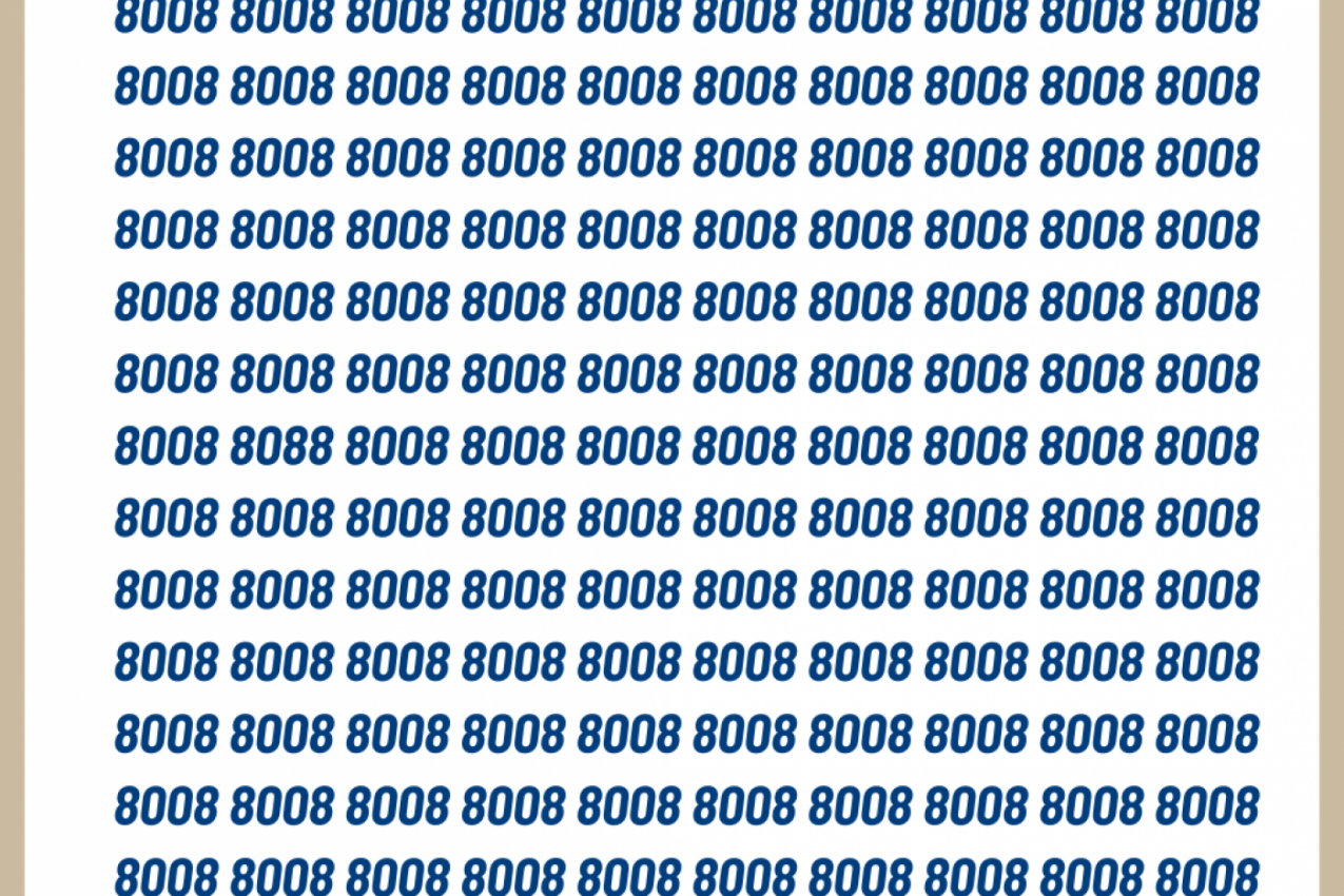 OD OVE MOZGALICE MOŽE DA SE ZAVRTI U GLAVI: Imate samo 12 sekundi da pronađete broj koji se razlikuje (FOTO)