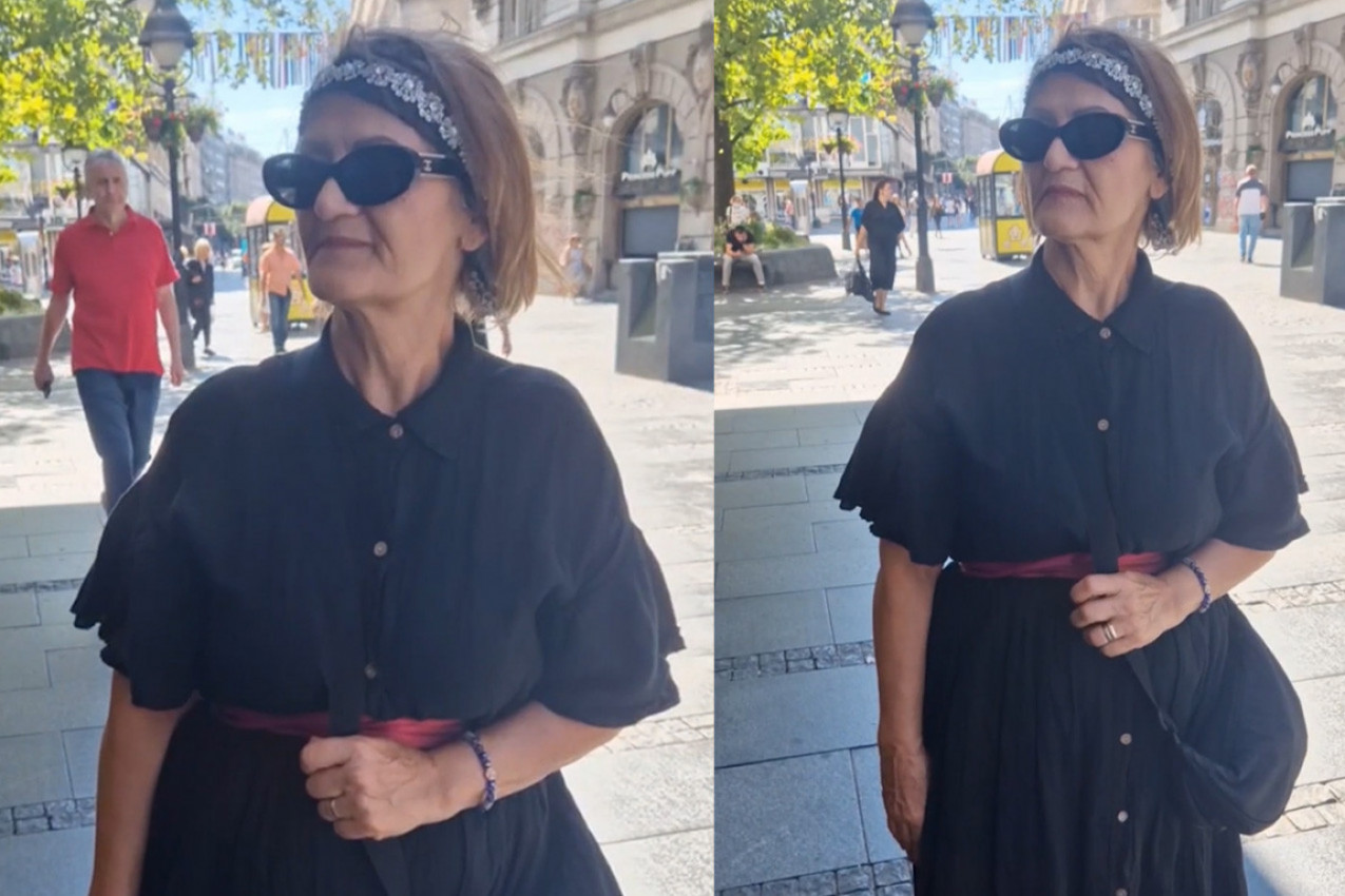 STIL KOJI JE ODUŠEVIO BEOGRAĐANKE: Ljiljana je uklopila dnevnu kežual haljinu sa brendiranim naočarima od 800 evra, a nosi i patike koje voli ceo svet! (VIDEO)