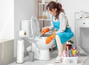 SVI KOPIRAJU OVAJ TRIK ZA ČIŠĆENJE: Jednu stvar je nanela na metlu i uradila čudo u kupatilu - sija kao nikad!