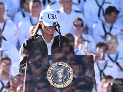 Supruga Donalda Trampa drži govor 