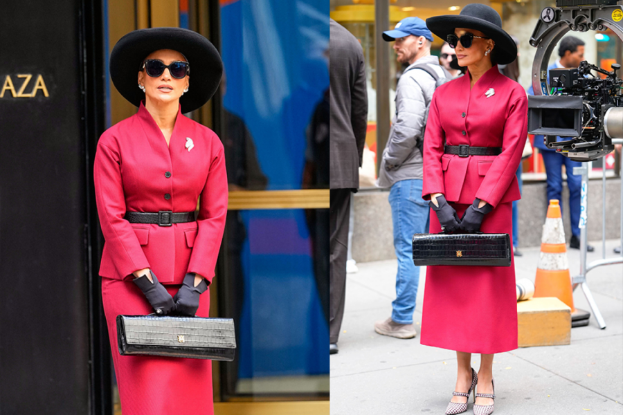 Elegancija na svetskom nivou: Dženifer Lopez ponela unikatan komplet u smeloj pink boji na setu snimanja novog filma "Poslednja gospođa Pariš" ("The Last Mrs. Parrish")