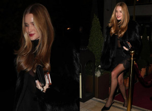 Rouzi Hantington-Vajtli pokazala duge noge i kako se nosi čipka i krzno sa stilom