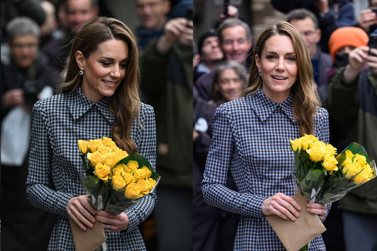 Princezi Kejt tako lepo pristaje žuti cvet, simbol topline i podrške mentalnom zdravlju dece, koji je dobila tokom posete centru Ana Frojd