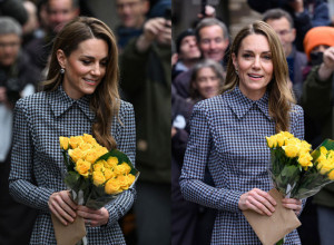 Princezi Kejt tako lepo pristaje žuti cvet, simbol topline i podrške mentalnom zdravlju dece, koji je dobila tokom posete centru Ana Frojd