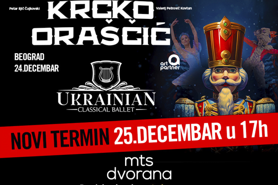VLADA VELIKO INTERESOVANJE ZA BALET "KRCKO ORAŠČIĆ" - otvoren još jedan termin