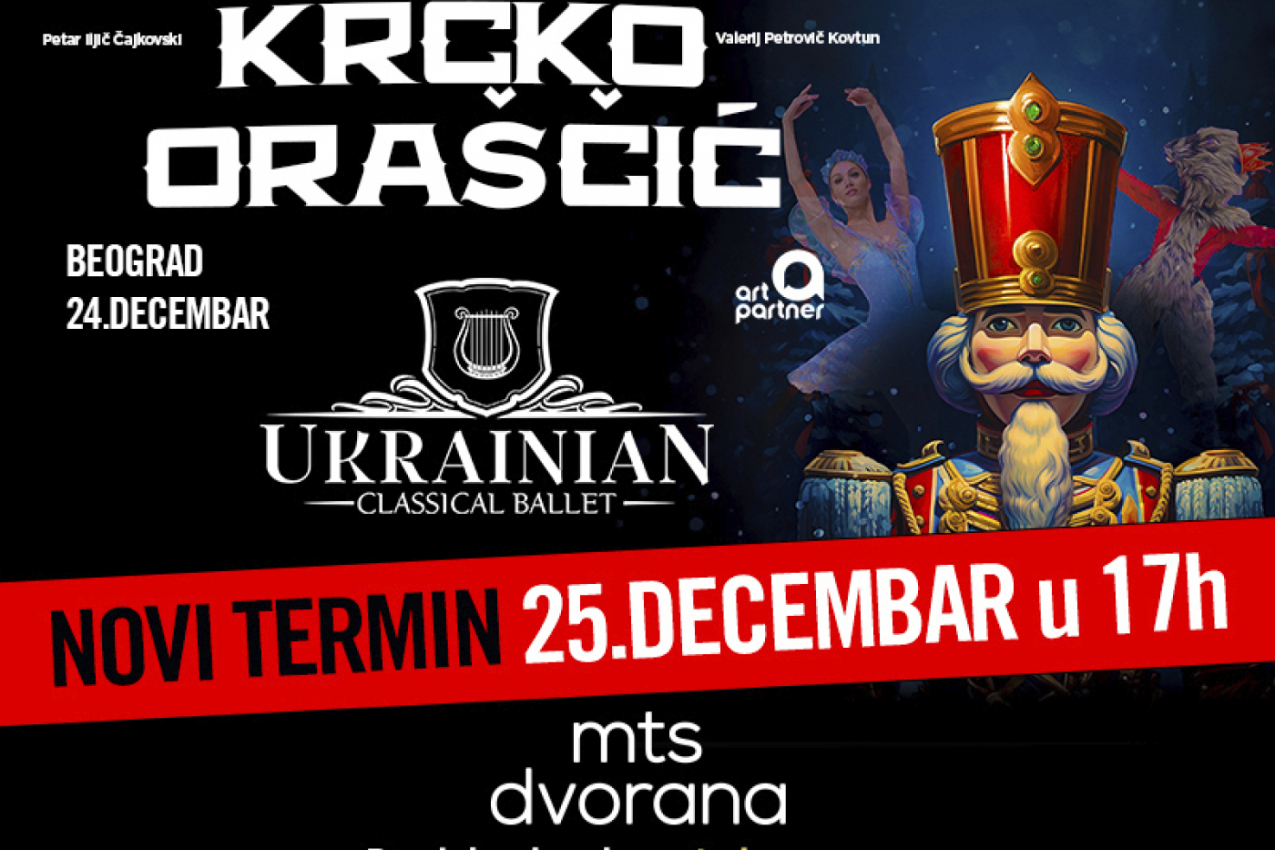 VLADA VELIKO INTERESOVANJE ZA BALET "KRCKO ORAŠČIĆ" - otvoren još jedan termin