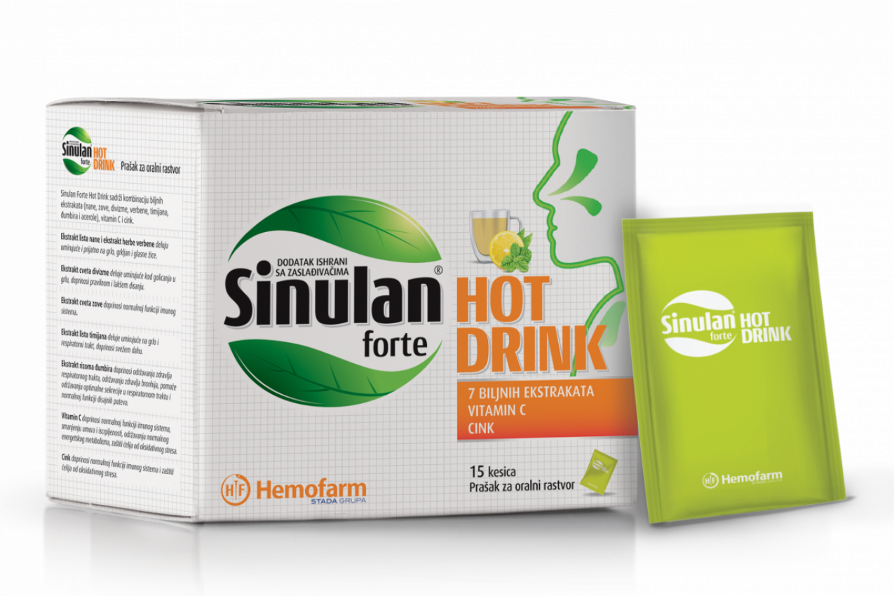 Prirodno olakšanje za disajne puteve i jačanje imuniteta – Sinulan Forte Hot Drink i Sinulan Forte Junior