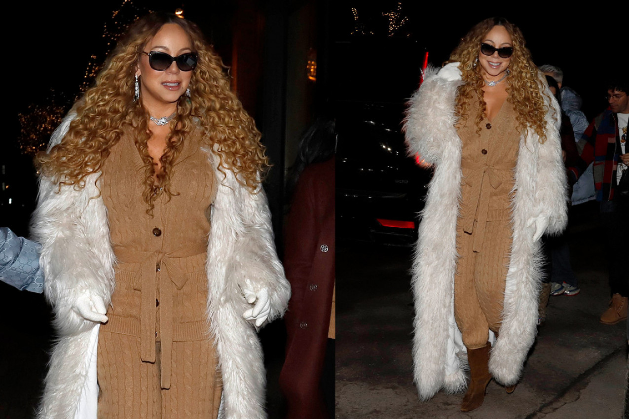 Kraljica zime: Maraja Keri prošetala u belom krznenom kaputu i privukla sve poglede