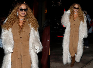 Kraljica zime: Maraja Keri prošetala u belom krznenom kaputu i privukla sve poglede