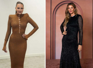Aleksandra Prijović i Žizel Bundšen u istoj haljini: Od cene će vam se zavrteti u glavi, a obline su im na izvolte (FOTO)