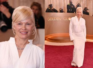 Prirodna elegnacija - Pamela Anderson pojavila se na 83. dodeli Zlatnih globusa u jednostavnoj beloj haljini i sa gotovo neprimetnom šminkom