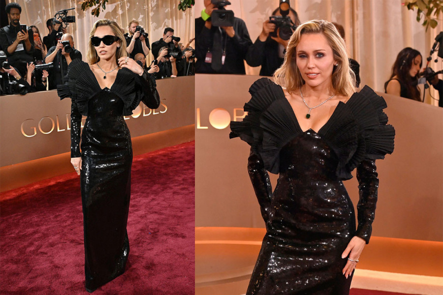 Majli Sajrus ukrala poglede u crnoj haljini na dodeli Zlatnih globusa