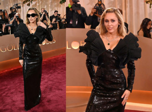 Majli Sajrus ukrala poglede u crnoj haljini na dodeli Zlatnog globusa