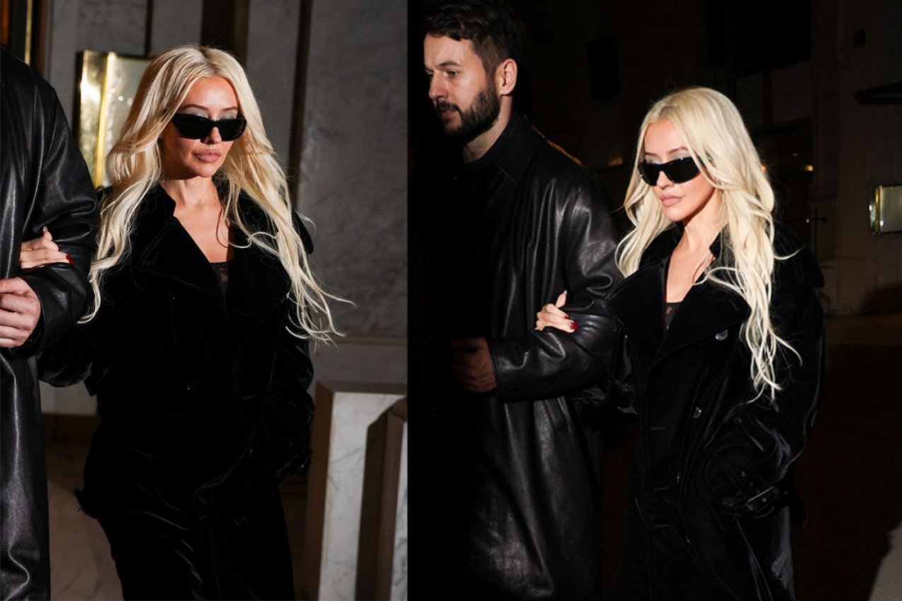 Pevačica Kristina Agilera ni u crnoj elegantnoj kombinaciji nije izbegla znatiželjne poglede u Parizu