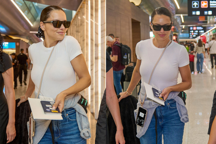Vitka i nasmejana, pravi anđeo: Adriana Lima i na aerodromu zrači vedrinom