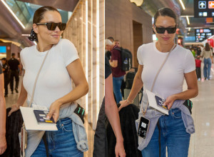 Vitka i nasmejana, pravi anđeo: Adriana Lima i na aerodromu zrači vedrinom