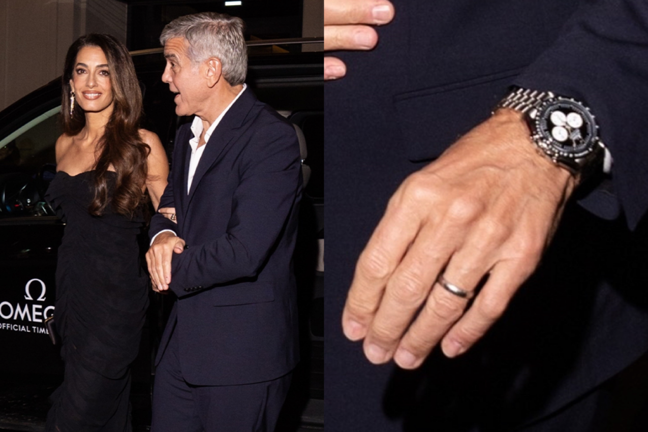 Pravi džentlmen ostaje veran svom stilu: Džordž Kluni nosi ovakav sat na ruci i smeška se lepoj supruzi