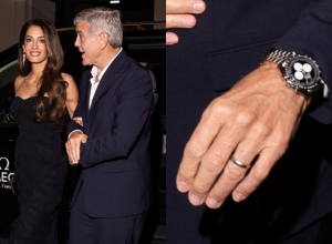 Pravi džentlmen ostaje veran svom stilu: Džordž Kluni nosi ovakav sat na ruci i smeška se lepoj supruzi