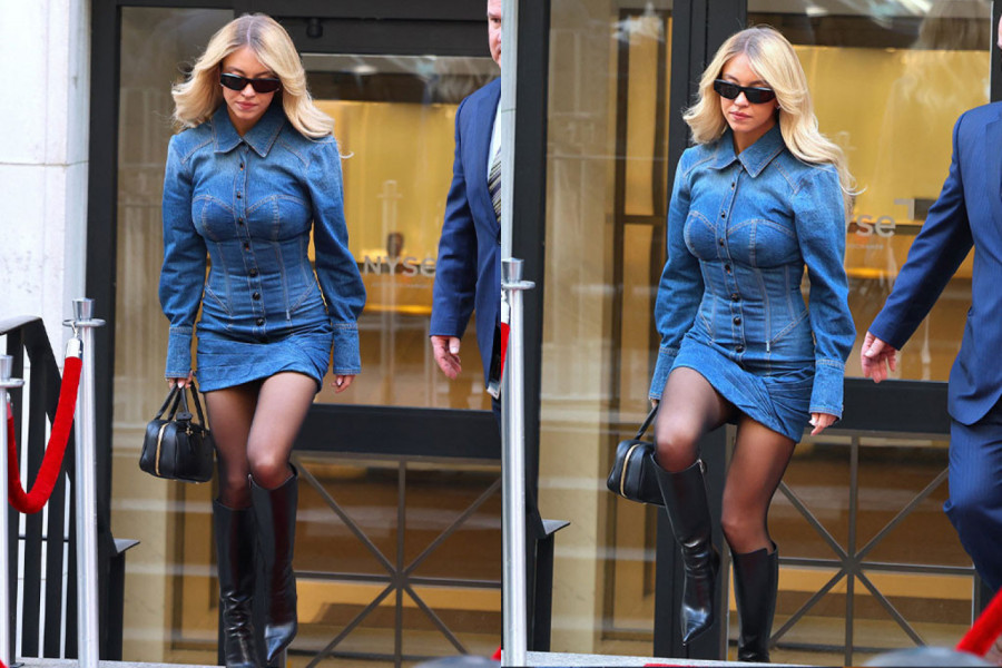 Sidni Svini u džins haljini i visokim čizmama: Kombinacija koju retko ko može da iznese