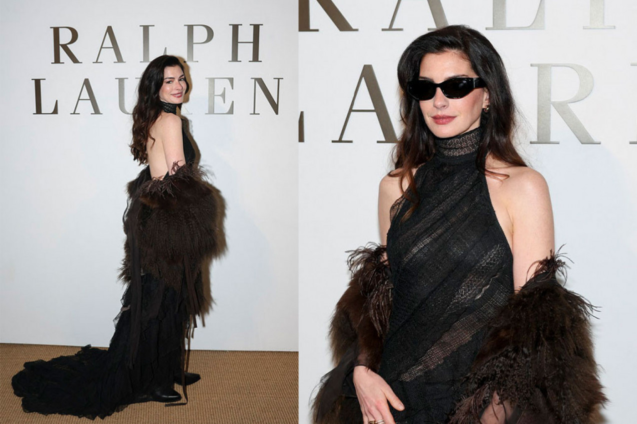 Crna kraljica večeri: En Hatavej zasenila sve na Ralph Lauren reviji