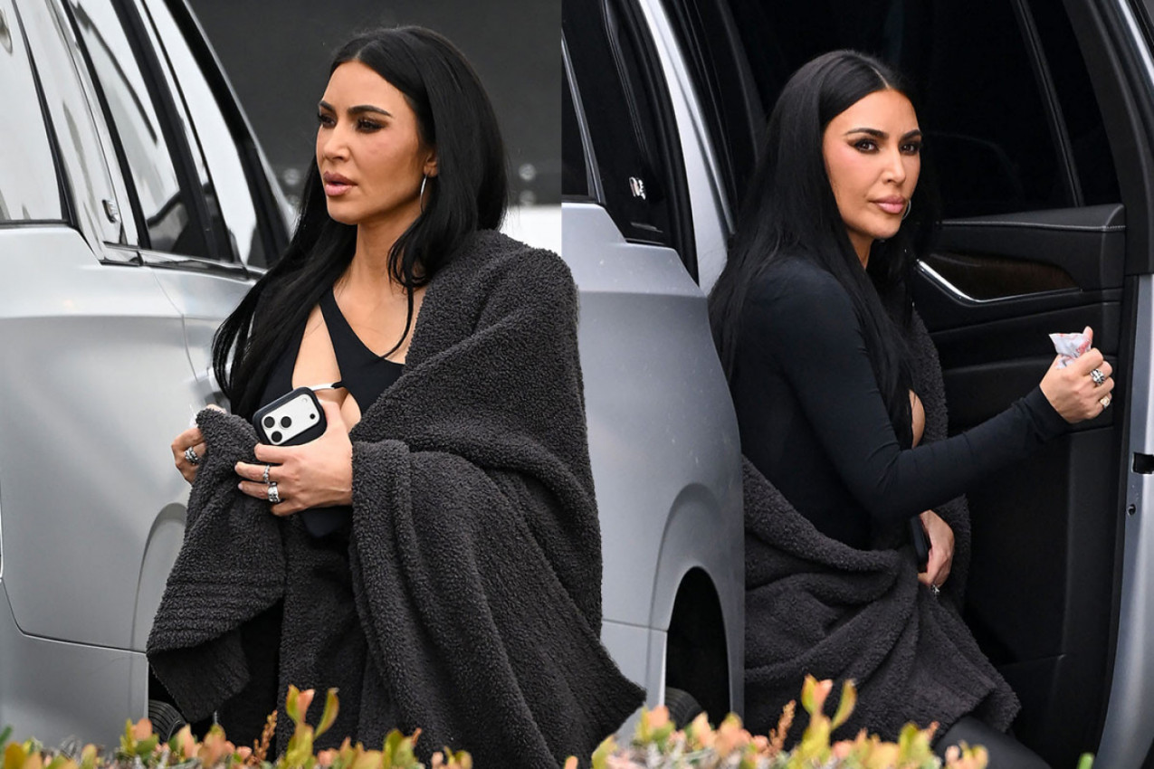 Kim Kardašijan ponovo bira dramatičan look: Smela šminka ukrala pažnju na snimanju