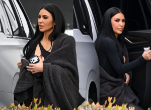 Kim Kardašijan ponovo bira dramatičan look: Smela šminka ukrala pažnju na snimanju