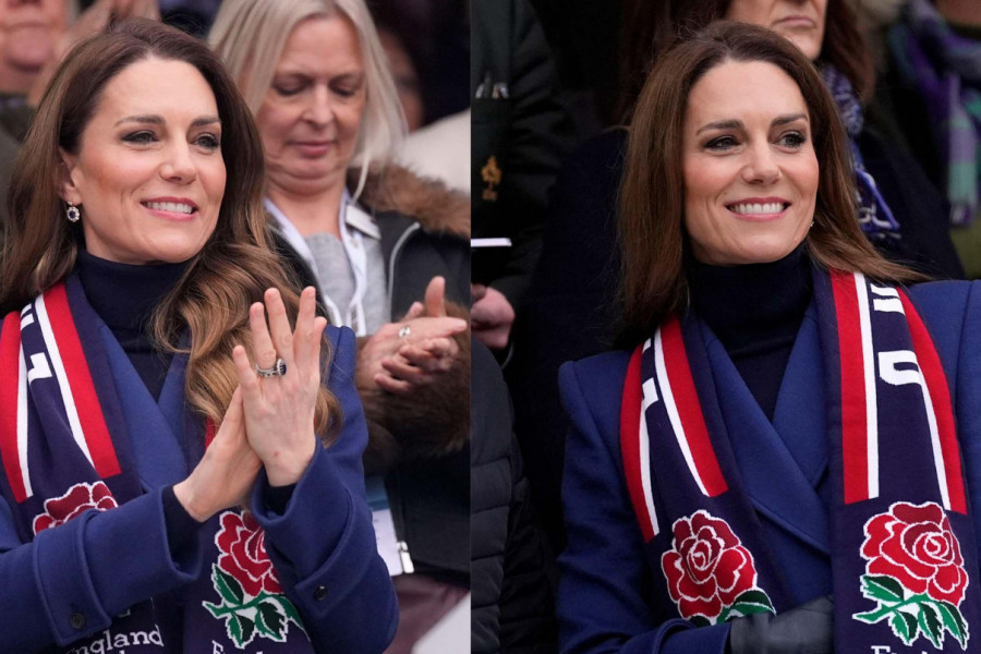 Kejt Midlton zablistala na tribinama dok je bodrila engleske ragbiste - ponovo pokazala besprekoran stil
