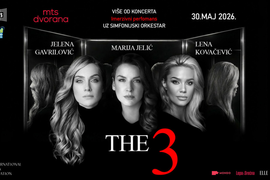 Jedinstven muzički događaj na našoj sceni - koncert THE 3 Lena Kovačević, Jelena Gavrilović, Marija Jelić 30. maja u mts Dvorani