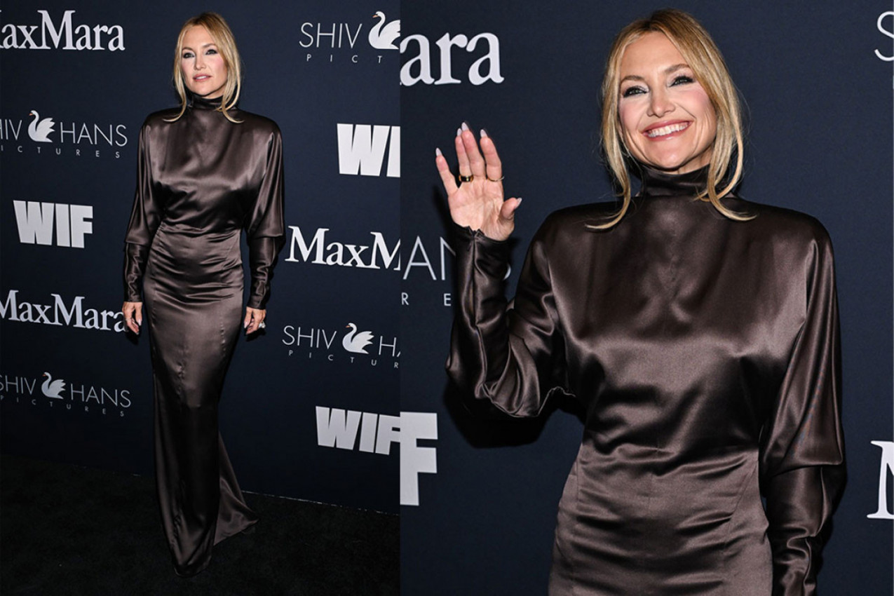 Kejt Hadson zablistala u satenu na crvenom tepihu uoči proslave nominacija za Oskara u Kaliforniji