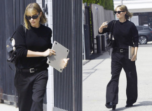 Uvek sa stilom: Margo Robi u otmenom "Šanelovom" odelu u povratku s posla