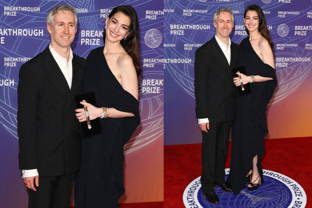 En Hatavej je na dodelu Breakthrough Prize nagrada došla u društvu supruga Adama Šulmana, a opredelila se za asimetričnu "Valentinovu" haljinu