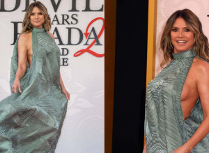 Hajdi Klum se na premijeri filma "Đavo nosi pradu 2" pojavila u širokoj zelenoj haljini - njen izbor iznenadio je mnoge